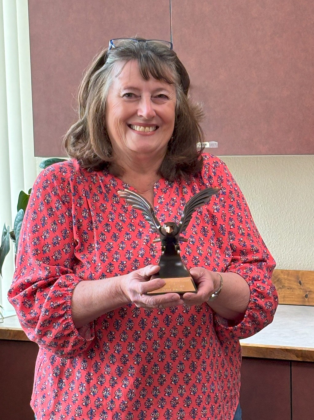 Debbie Struck is the recipient of Flathead Valley Community College's Eagle Award.
