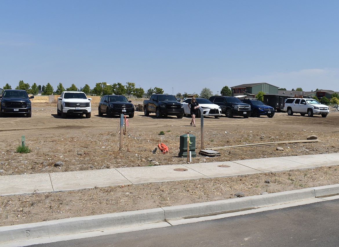 Once the single-family homes at Sage Point are finished, a row of 19 townhouse condos will occupy this space.