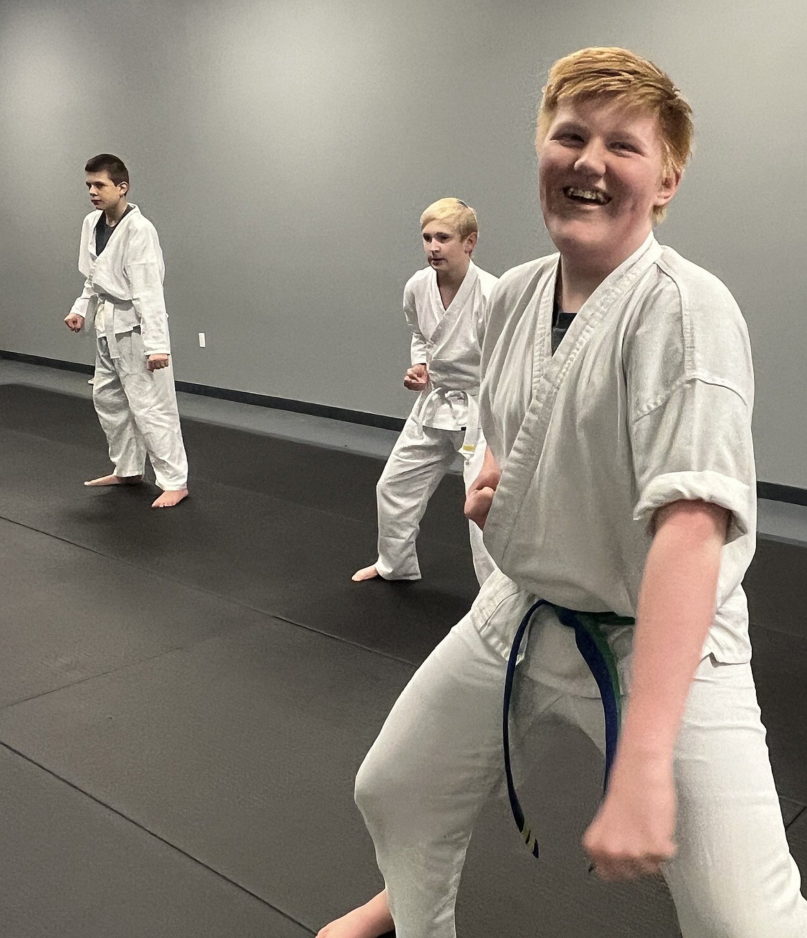 One of the older students at Steel Wolf Karate practices during a class at Steel Wolf Karate. Steel Wolf Karate has classes open for ages 6 and up and has been working with the City of Moses Lake to create more classes at the Larson Rec Center that might appeal to an older crowd.