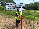 Legion volunteers maintain highway crosses