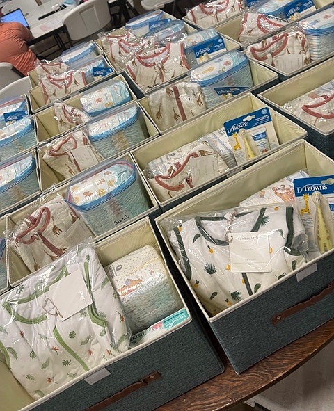 Baby boxes for mothers due to give birth in July, August or September were prepared by high school senior Jorja Simons. Interested mothers are encouraged to connect with Wired2Learn to apply to receive them.