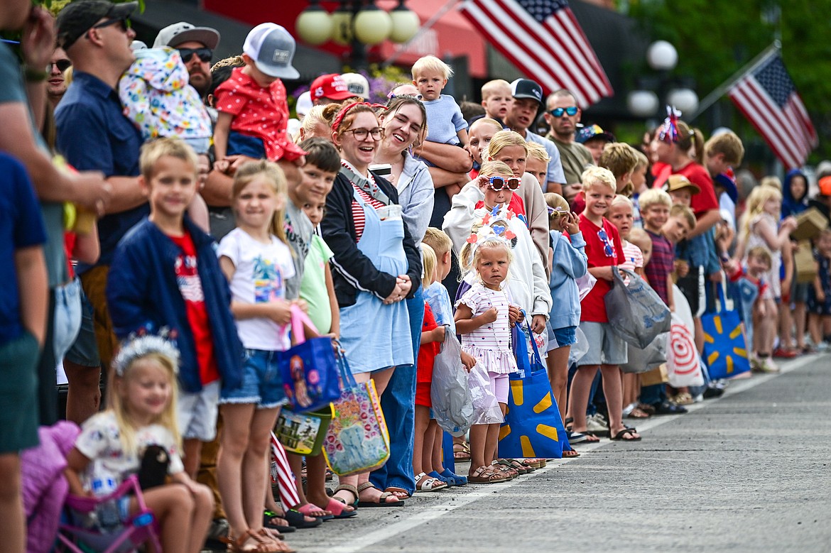 Attendees line Main Street for the Kalispell 4th of July Parade on Friday, July 4. (Casey Kreider/Daily Inter Lake)