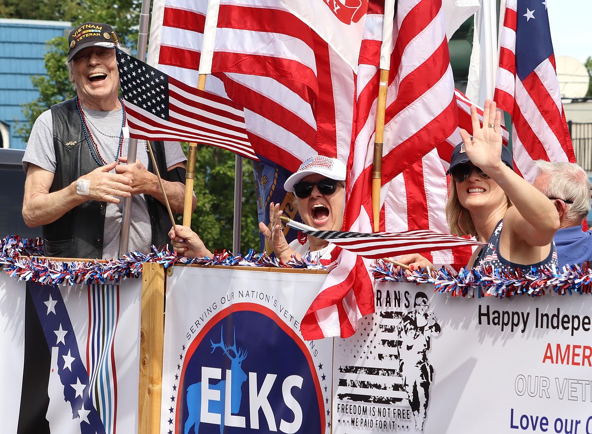 Members of the Elks Club enjoy the Fourth of July parade in Coeur d'Alene.