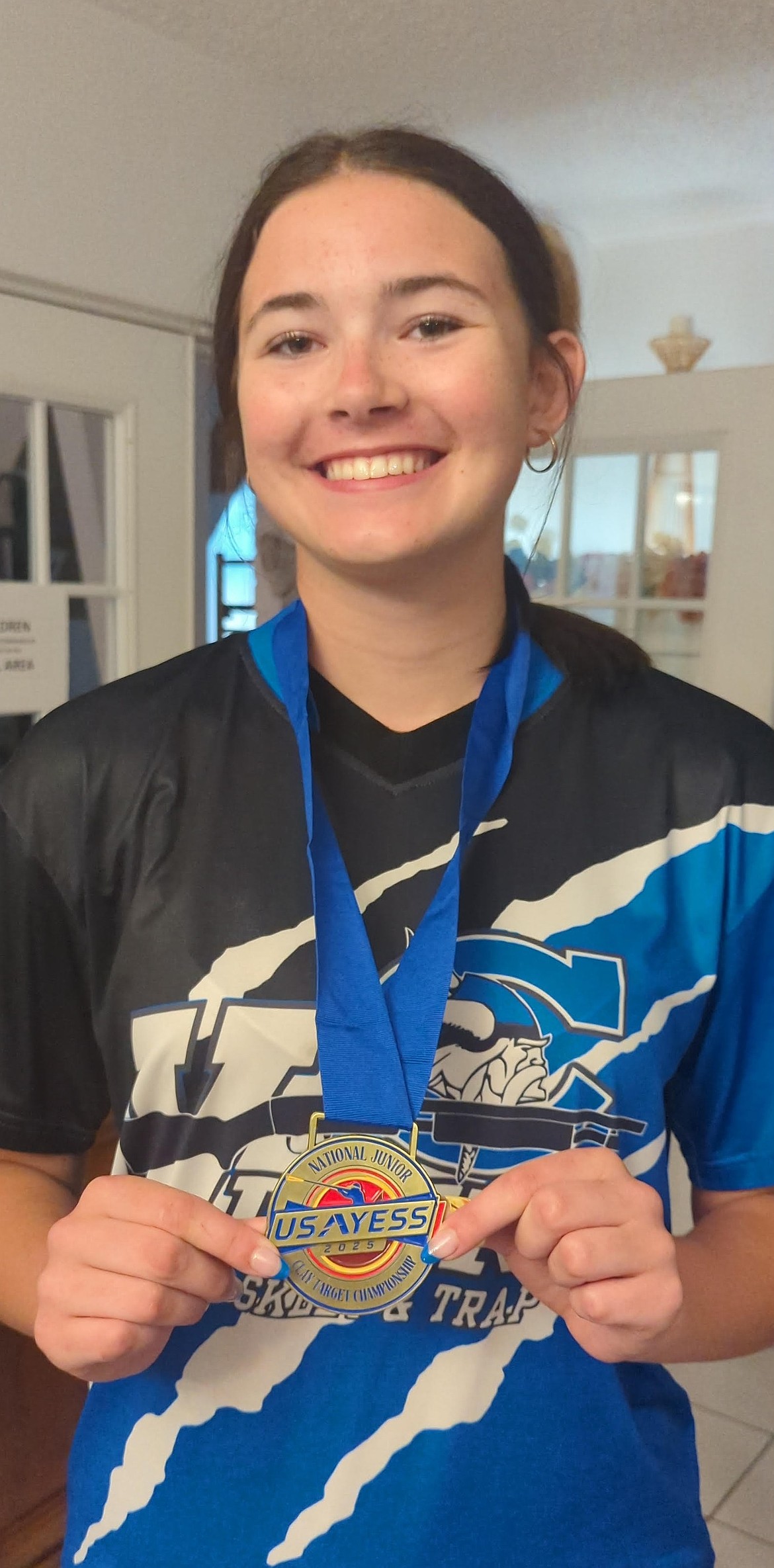 Courtesy photo
Kensie W. of the Coeur d'Alene High skeet and trap team took first place in Bunker Trap for Junior Varsity, and was fourth in Trap at the USAYESS national competition June 23-26 in San Antonio, Texas.