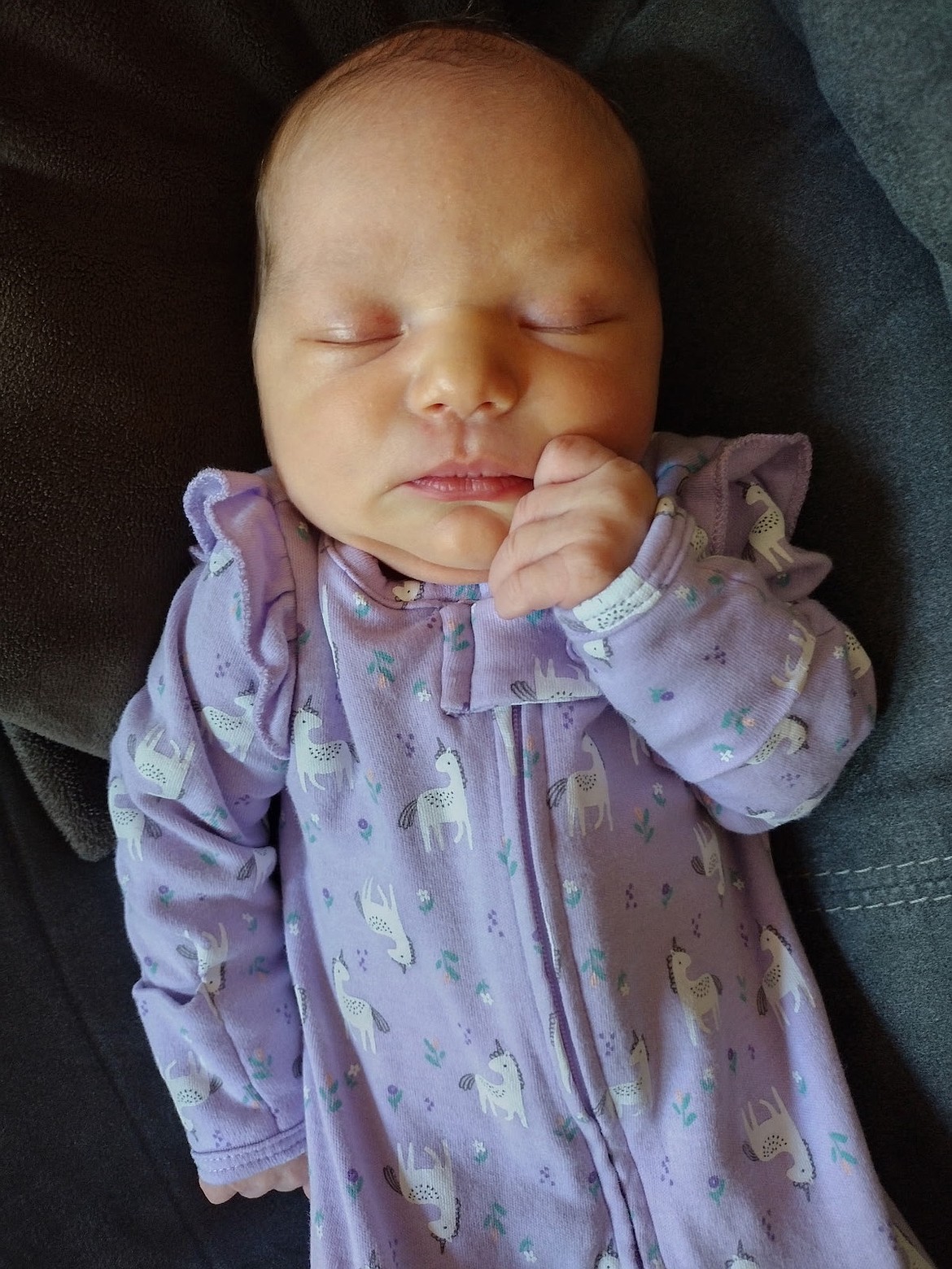 Family Birth Services is pleased to announce the birth of Zoey Kate Deiter. She was born to Nevin and Karen Deiter Saturday, May 24, 2025, in the comfort of their home. Zoey weighed 8 pounds and 5 ounces. She was welcomed into the family by brother Quintin and sister Nikki of Libby, Montana. Zoey was delivered by Joyce Vogel CPM and Rebekah Sweet LMA. (Courtesy photo)