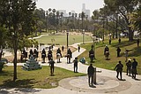 Federal officers deployed to Los Angeles park in neighborhood with large immigrant population