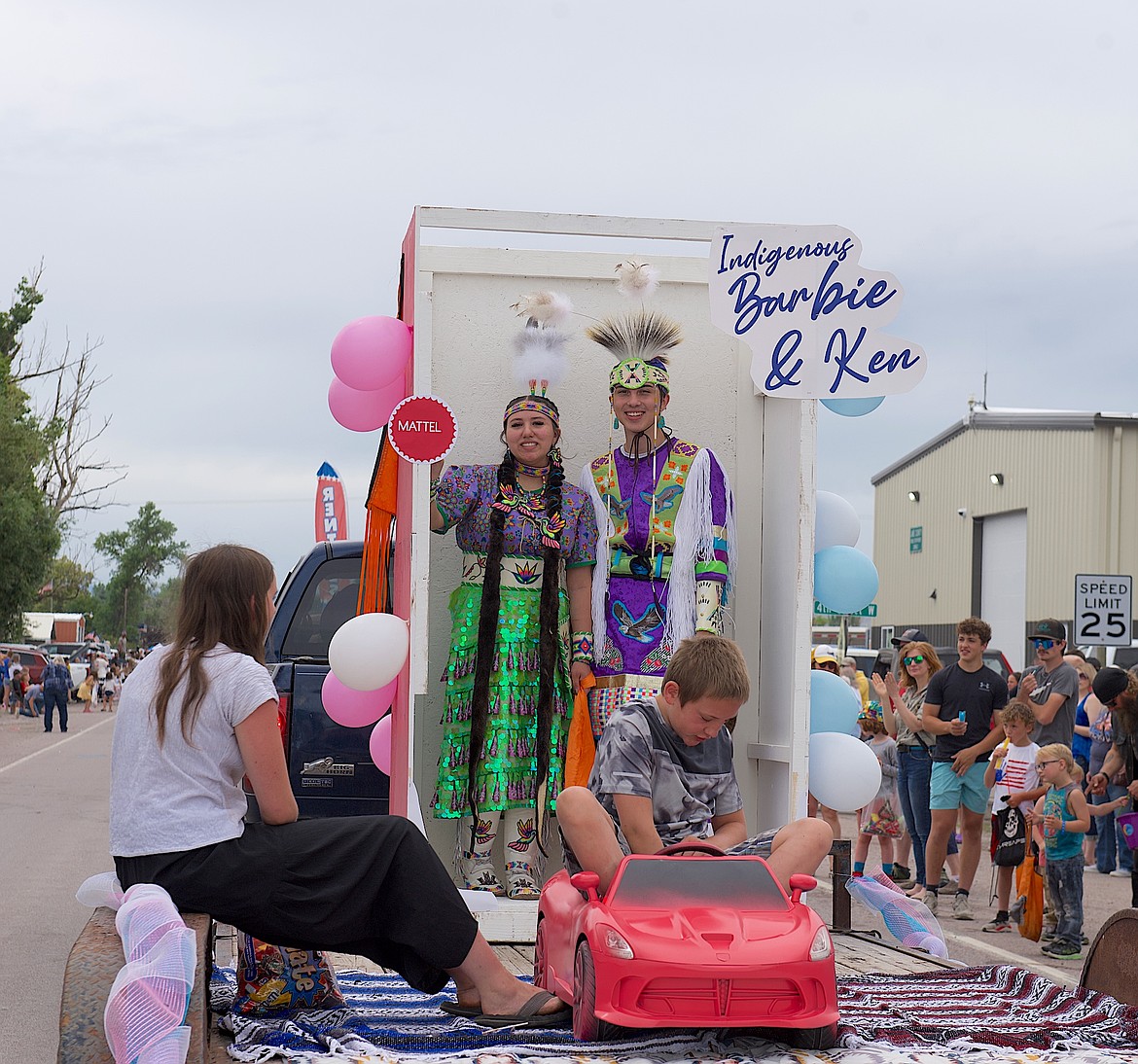 Indigenous Barbie and Ken cruised through Charlo during the Fourth of July parade. (Kristi Niemeyer/Leader)