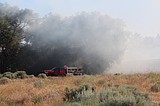 Brush fire burns near Moses Lake Walmart