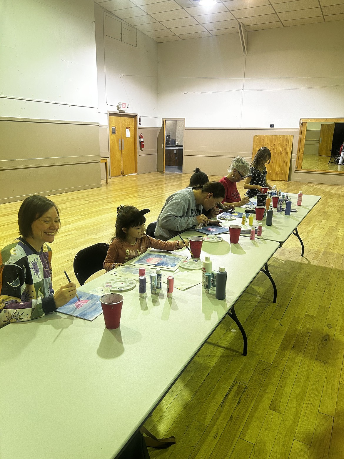 Attendees of the previous Painting with Tanya event at the Ephrata Rec Center. The class goes step by step through the painting process and instructed by local artist Tanya Scheelke.