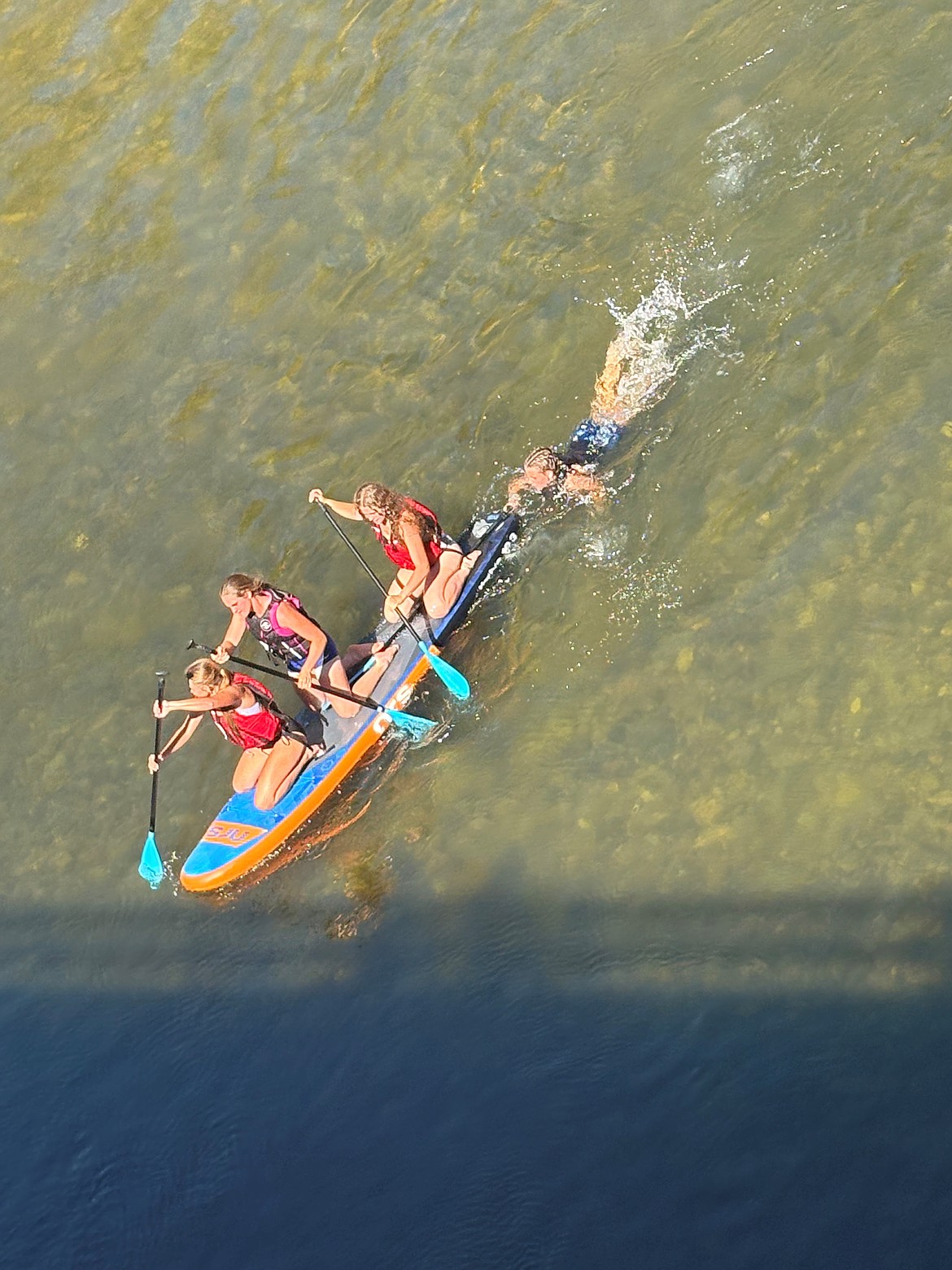 Wet Willie's relay team at the Great Montana Stand Up Paddleboard event Saturday on the Clark Fork River. (Debbie Hanson photo)