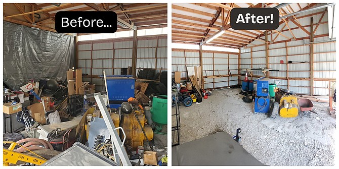 These before-and-after photos show the kind of work Keller's Clean-Up Service can provide.