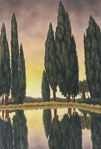 "Reflection Pond," pastel, by Doug Martindale.