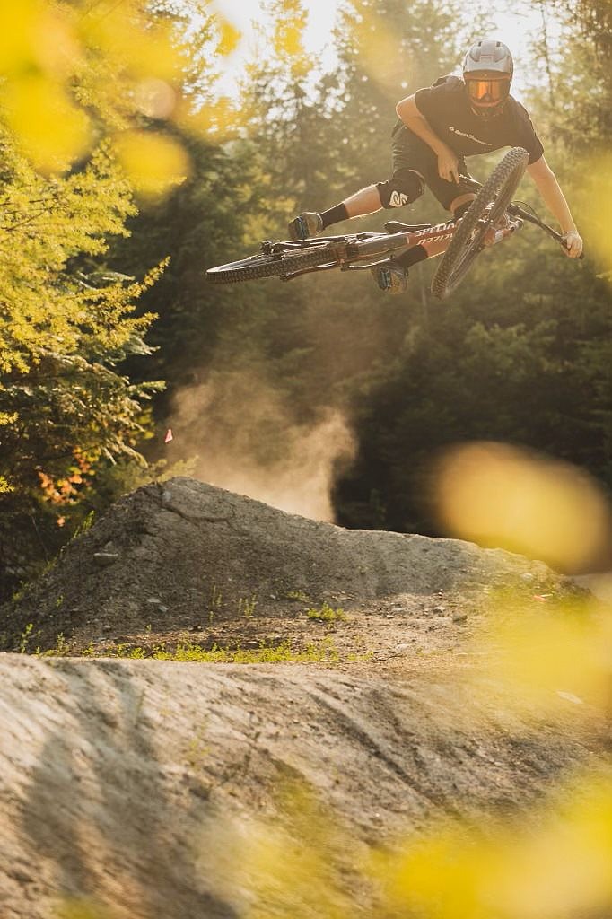 A biker catches air off a jump at Legacy Bike Park. (Courtesy Photo)