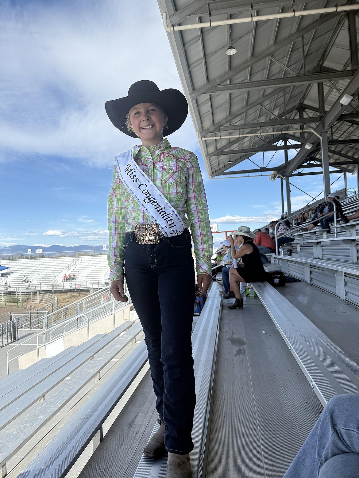 Harper Frawley, 10, won Miss Congeniality in the youngest category of the O-Mok-See National Championship in Helena. (Photo by Kaila Frawley)