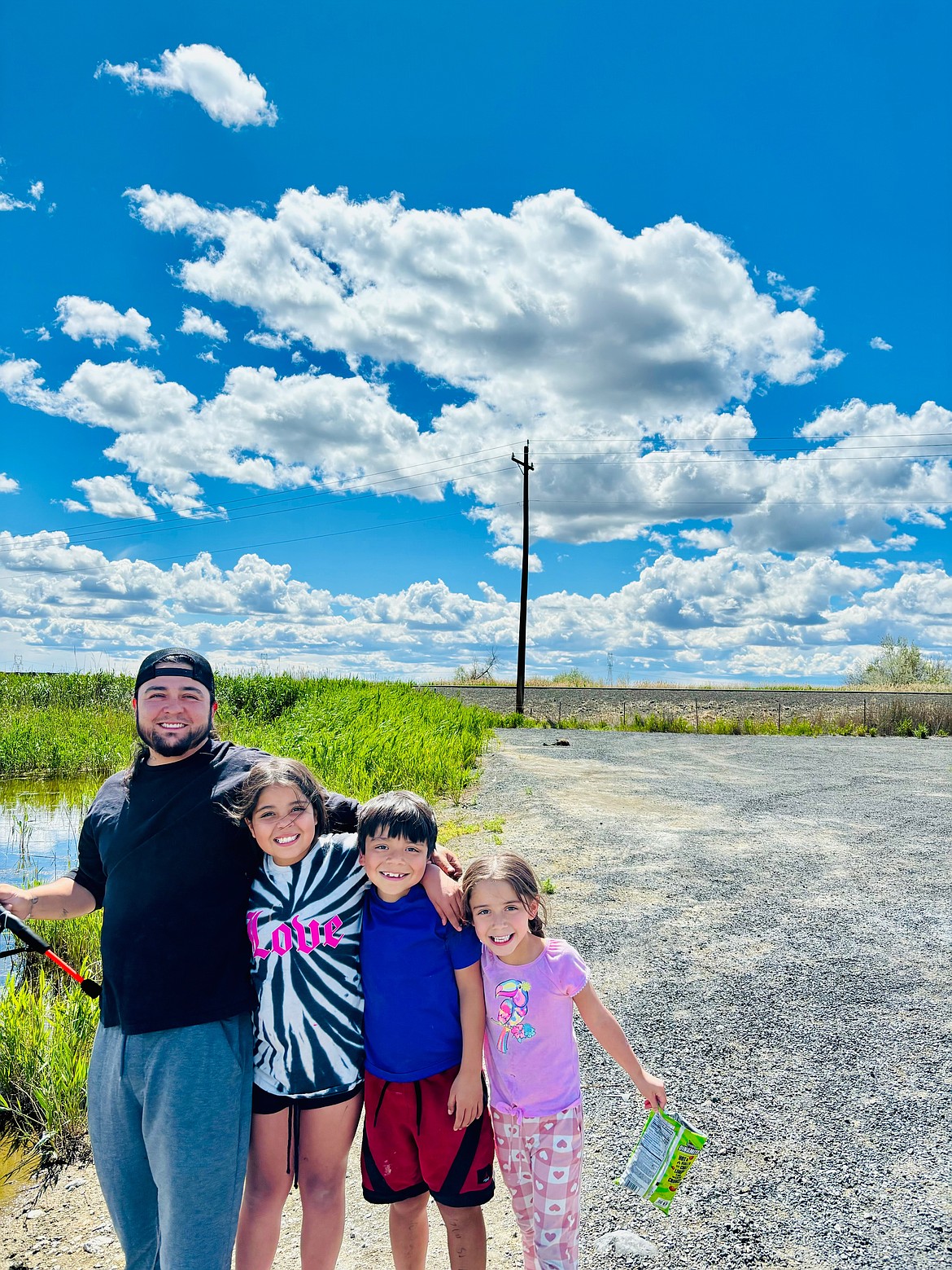 Daniel Alcala with his three children Janelle, 12; Daniel, 10; and Daisy, 8. There are several fundraisers happening to raise funds for the children after losing their father on Sunday.
