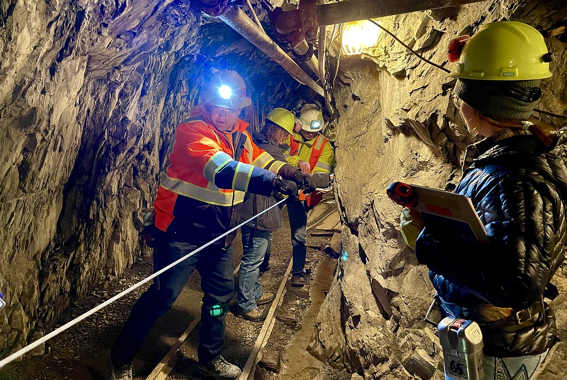 Geology students from the University of Idaho use the Silver Valley mine as a hands-on classroom.
