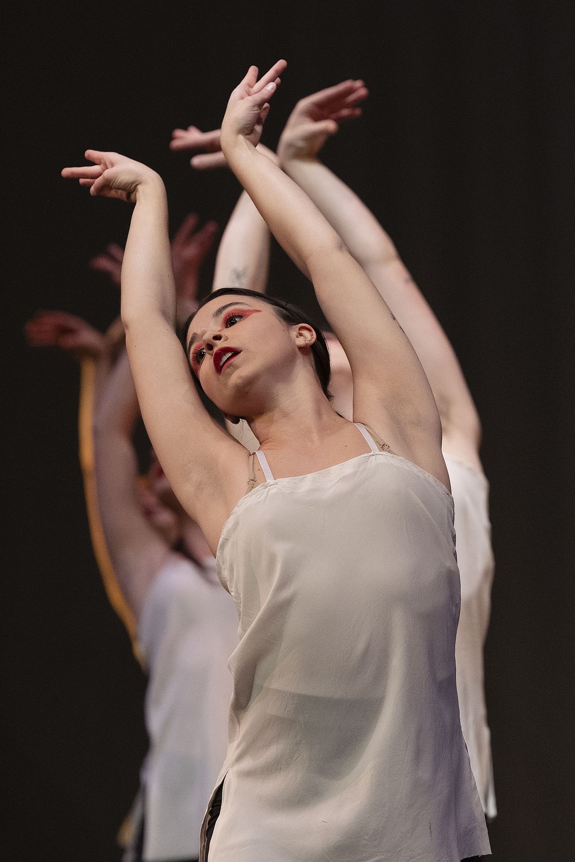 Ferguson chose costumes and makeup that subtly hints at a crane-like visage without being too obvious. (UM Photo by Ella Palulis)