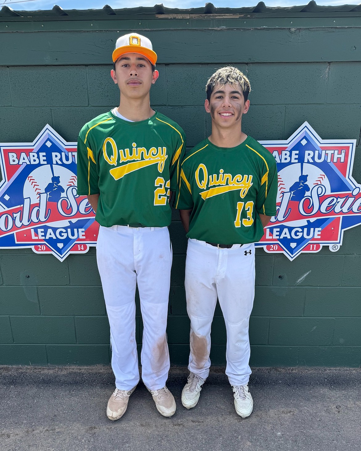 Jacks Rocko Reyes, left, and Jace Reyes, right, pose for a photo after a game this past season. Head coach Buck Aguirre said this new summer team will be beneficial for player development and improving talent at Quincy High School.