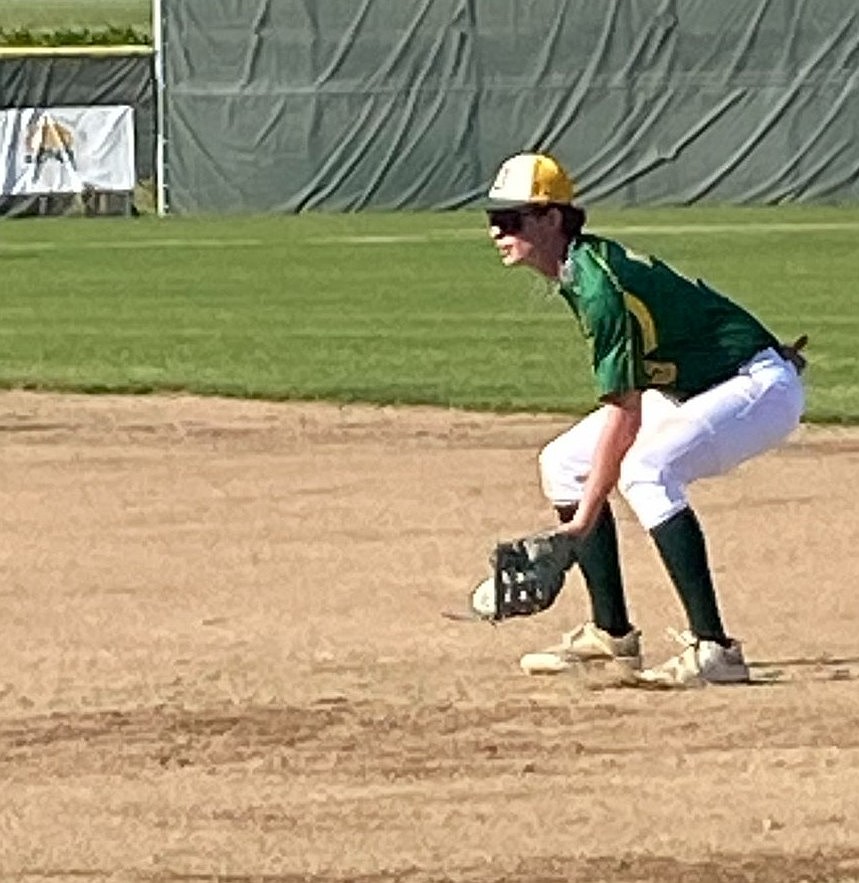 Caleb Kukes, a Jacks summer baseball player, prepares for a ground ball in a game this past season. Kukes is a rising senior for the Jack varsity team.