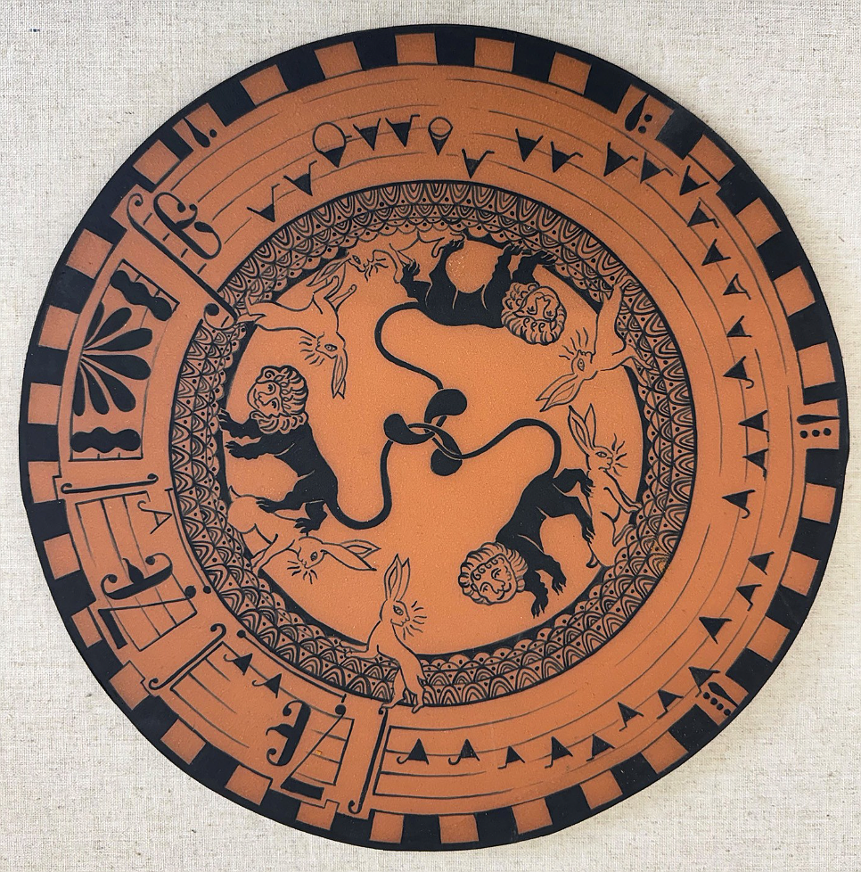 "Round-a-Round," clay, by Mary Frances Dondelinger.