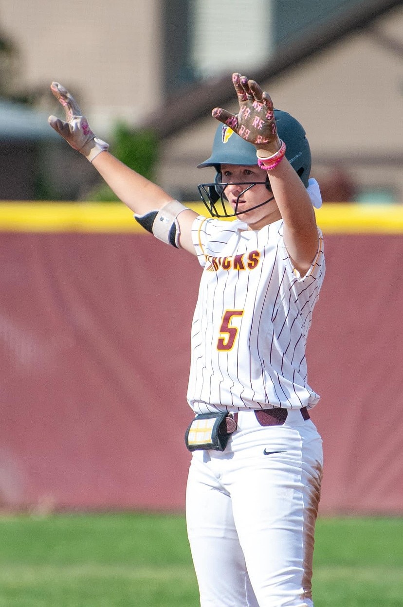 Former Mavericks player, Allison Stanley during a game when she played for the team. Stanley earned Defensive Player of the Year her junior season and first team All-League her junior and senior seasons.