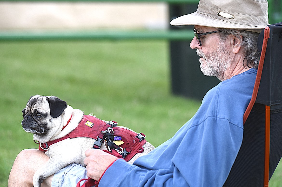Canines were welcome to experience the blues Friday, Aug. 8, 2025, at Libby's Riverfront Blues Festival. (Scott Shindledecker/The Western News)