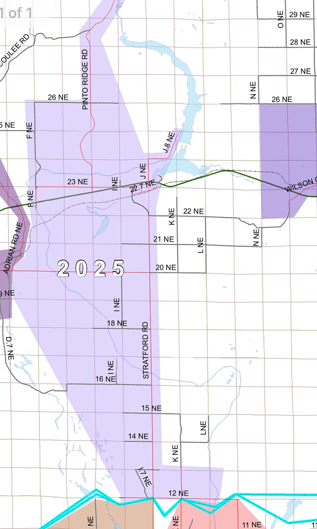 Stratford Road was featured by Grant County Public Works as one of the roads to receive a sealcoat this year. Stratford Road also has multiple other projects in place, including reconstruction of Bridge 110.