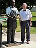 Ron McIntire statue unveiled at McIntire Family Park