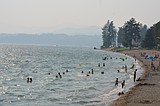 Smoke blows through Coeur d'Alene from Washington fire