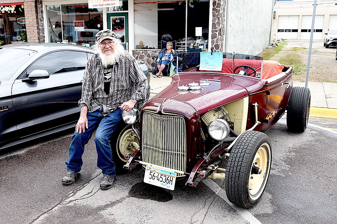Libby's Bob Evans shows off his 1932 Chevy Roadster at the 2025 Ignite the Nites car show Saturday, Aug. 16. (Scott Shindledecker/The Western News)