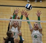 High school volleyball jamboree at Post Falls