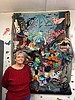 A different kind of quilt on display at library