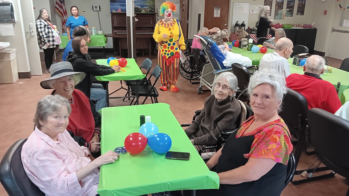 Families and friends of patients living in the Long-Term Care facility of Mineral Community Hospital wait for the hotdogs, burgers, salads and desserts at this year’s Circus and then tried their luck at different games to win prizes.