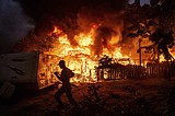 Quick-moving wildfire scorches historic California gold mining town, burning multiple homes