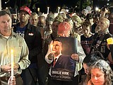 About 1,000 people attend candlelight vigil for Charlie Kirk at McEuen Park