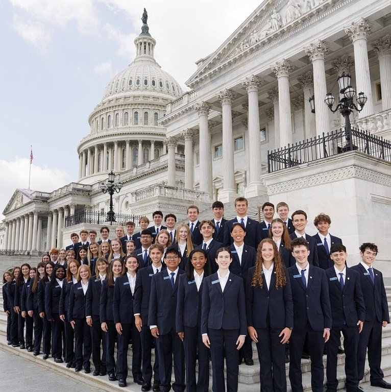 The summer 2025 United States Senate page cohort of which Coeur d’Alene student Caleb Torgenson was a member.