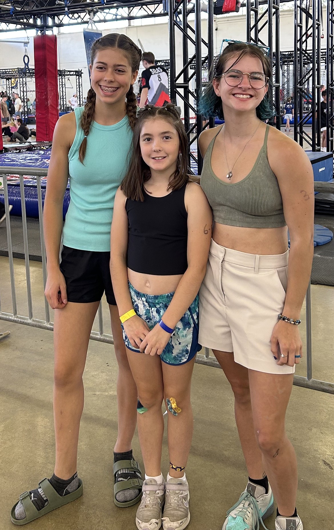Courtesy photo
From left, Avant Coeur Ninjas Emmy Parris, Averee Strimback and Delaney Adlard all placed in the Ninja World Championships qualifying rounds in July in Fort Worth, Texas, securing spots in the finals round. Averee finished top 25 in the World Finals. Emmy finished top 15 in the World Finals.
