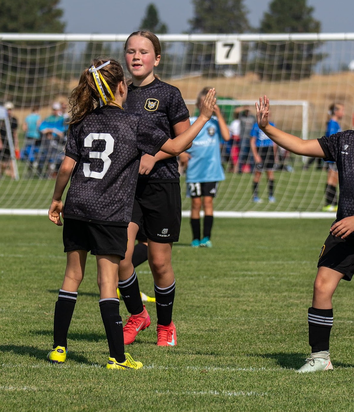 Courtesy photo
The Sting SC 16 Girls Yellow soccer team opened up their league play in the EWSL last weekend with a loss to Spokane Legacy SA Pink. They look to bounce back this week with a home game against the Spokane Shadow Academy. From left are Emersyn Barton and Kimberlyn Gatten.