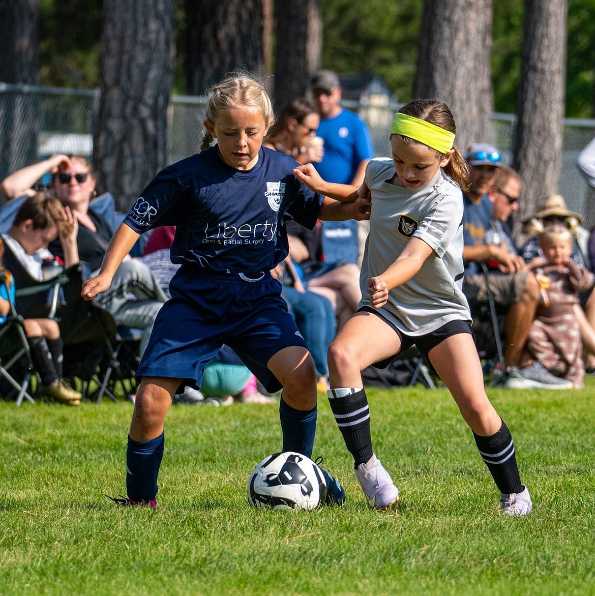 Courtesy photo
In their first home game of the season, the Sting 16 Girls Black soccer team earned a 2–1 victory over Spokane Shadow Golay. The Sting built a 2–0 lead before the visiting Shadow pulled one back late in the match. The Sting improved to 2–0 on the season. Pictured at right for the Sting is Rya Verlanic.