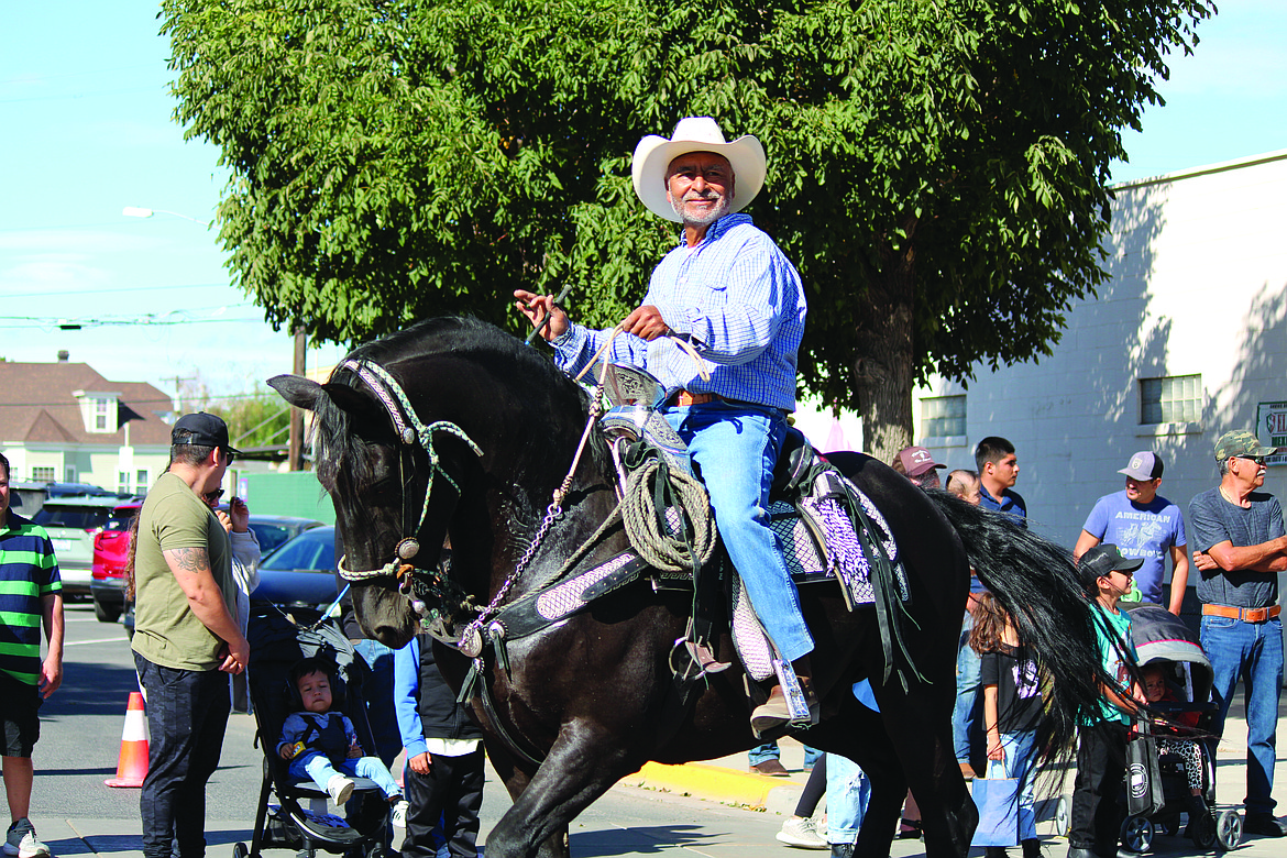 A dancing horse and its owner ride in the FCAD parade last year. Quincy FCAD president Leia Watkins said the dancing horses are planned to make an appearance again this year.
