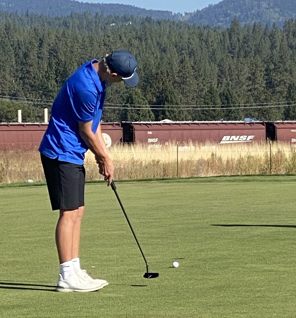 Courtesy photo
Coeur d'Alene High senior Brady Rubert putts during Thursday's Lakeland Invitational at The Links Golf Club in Post Falls.