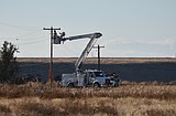 Power line sparks small fire near Moses Lake