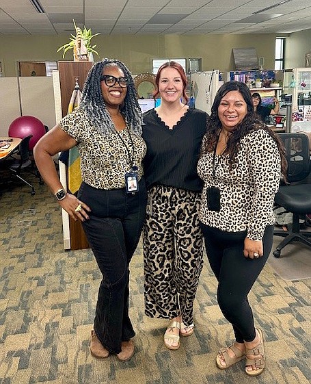 From left: Angela Clay, Taylor Schrodt and Rosario Xochicali Cortez at the WISe day camp.