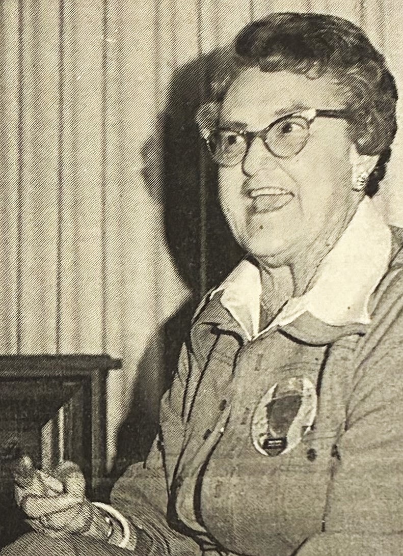 Mrs. Afton Evans watches her TV nervously as her grandson, Dwight, plays for Boston in the 1975 World Series against Cincinnati.