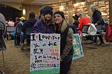 'End the ban' rally draws about 100
