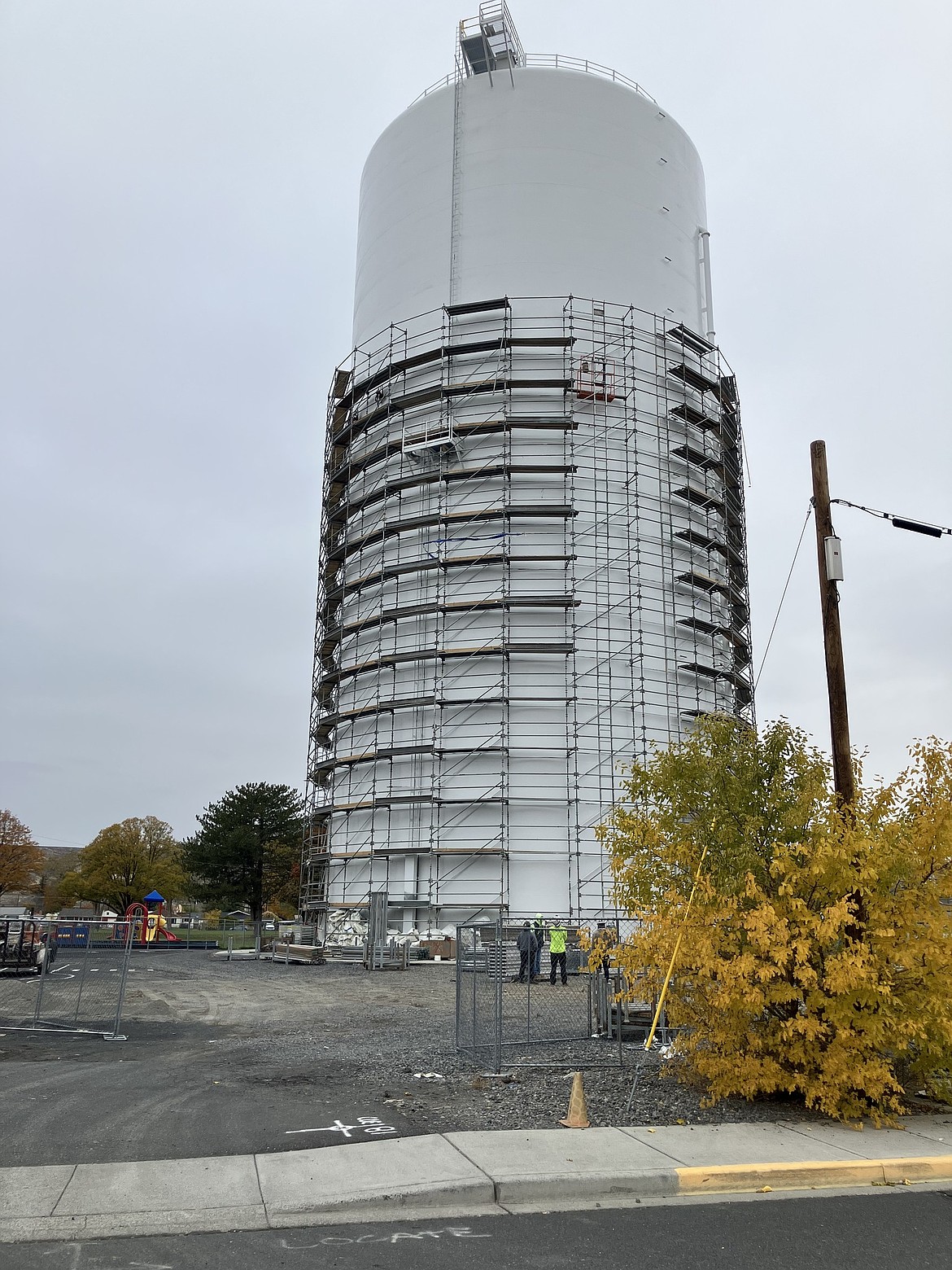 The City of Ephrata has begun filling its new water tower. The tower, if testing comes back clean, will be operational by Thanksgiving.