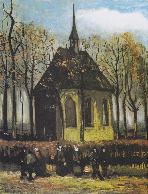 Van Gogh’s 1884-1885 oil on canvas painting "Congregation Leaving the Reformed Church in Nuenen" was one of two of the artist’s works stolen from Amsterdam’s Van Gogh Museum in 2002.