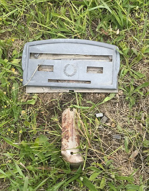 What's left of the original Mica Peak Cemetery marker for soldier Joseph A. Phillips, who served as a wagonmaker during the Civil War. His great-great-granddaughter Debbie Mitchell of Coeur d'Alene is pleased to know people are working to give her ancestor a proper military marker.