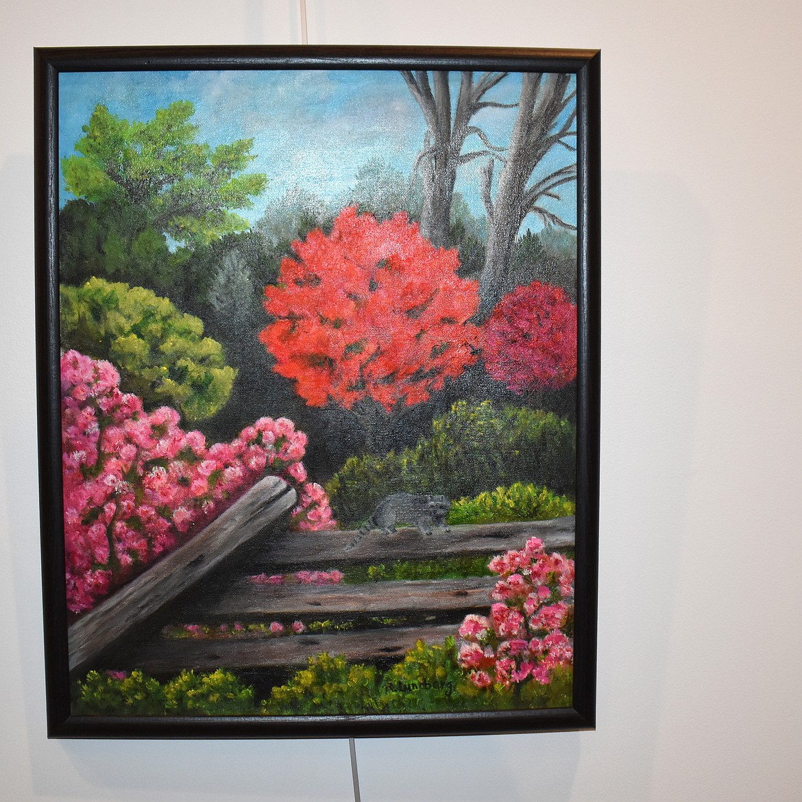 Longtime Moses Lake Museum & Art Center member Rose Lundberg painted this oil piece “Garden Visitor.”