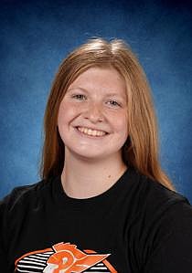 Courtesy photo
Junior swimmer Daisy Whitney is this week's Post Falls High School Athlete of the Week. Whitney finished second in the 100-yard butterfly, dropping two seconds off her personal best and also finish fifth in the 200 freestyle at the Idaho Central Aquatics Center in Boise last Saturday.